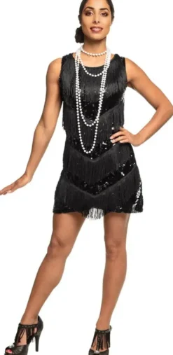 Adult dress flapper chicago black (m)