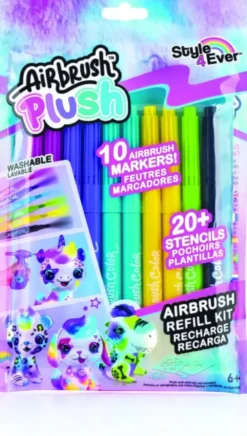 Airbrush plush täyttöpakkaus 10 kynää