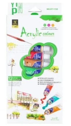 Akryyliväri 12 ml 12 väriä tuubissa