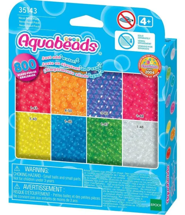 Aquabeads neon bead pack 800 helmeä