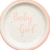 Baby girl pahvilautanen 8 kpl 23 cm