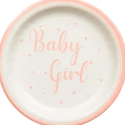 Baby girl pahvilautanen 8 kpl 23 cm