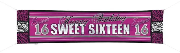Banneri sweet sixteen 180x40cm