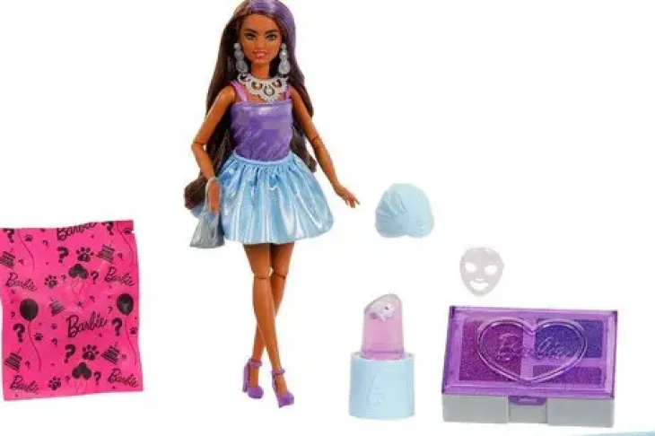 Barbie glam party tummat hiukset