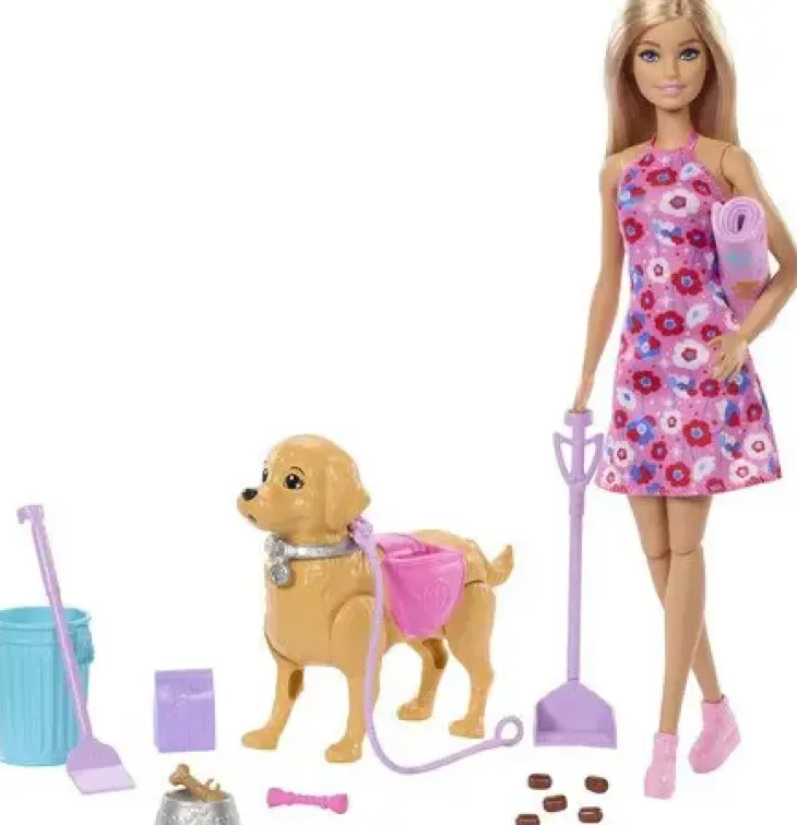 Barbie malibu walk & potty pup