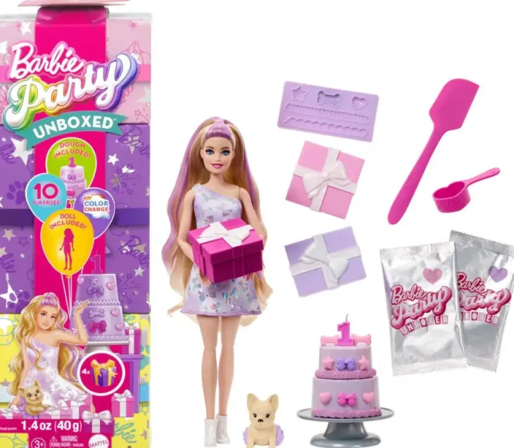 Barbie party unboxed vaaleat hiukset