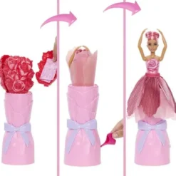 Barbie petal pop red rose