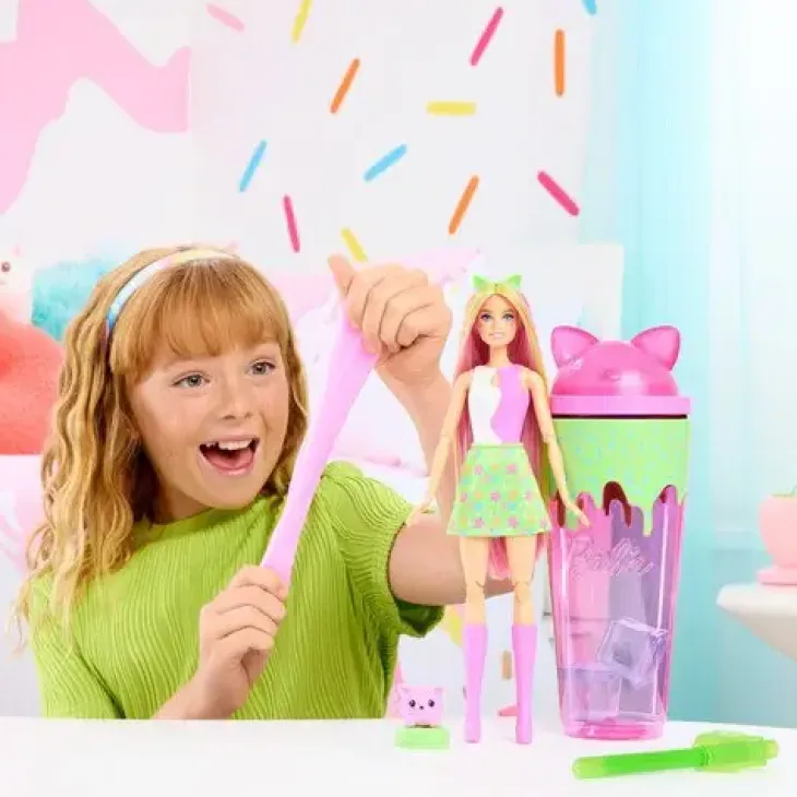 Barbie pop reveal animal party kissa