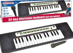 Bontempi kosketinsoitin ja mikrofoni