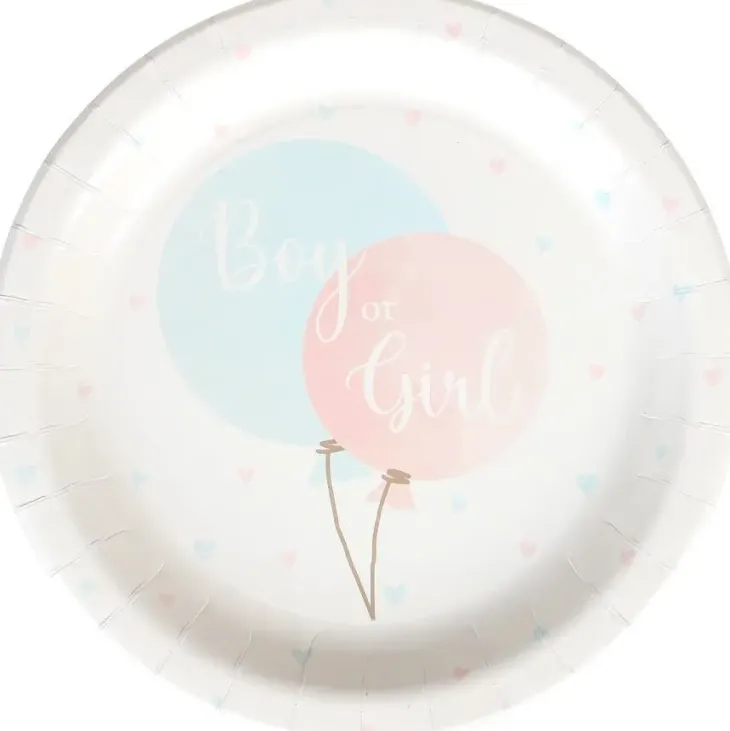 Boy or girl pahvilautaset 8 kpl 23 cm
