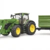 Bruder john deere etukuormaaja+kärry