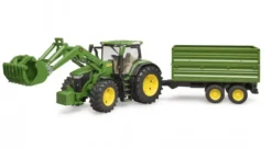 Bruder john deere etukuormaaja+kärry