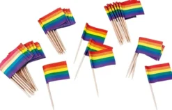 Cocktail flag rainbow 50 kpl