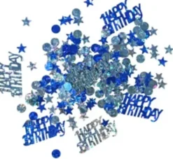 Confetti happy b-day sininen