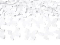 Confettitykki perhosilla white