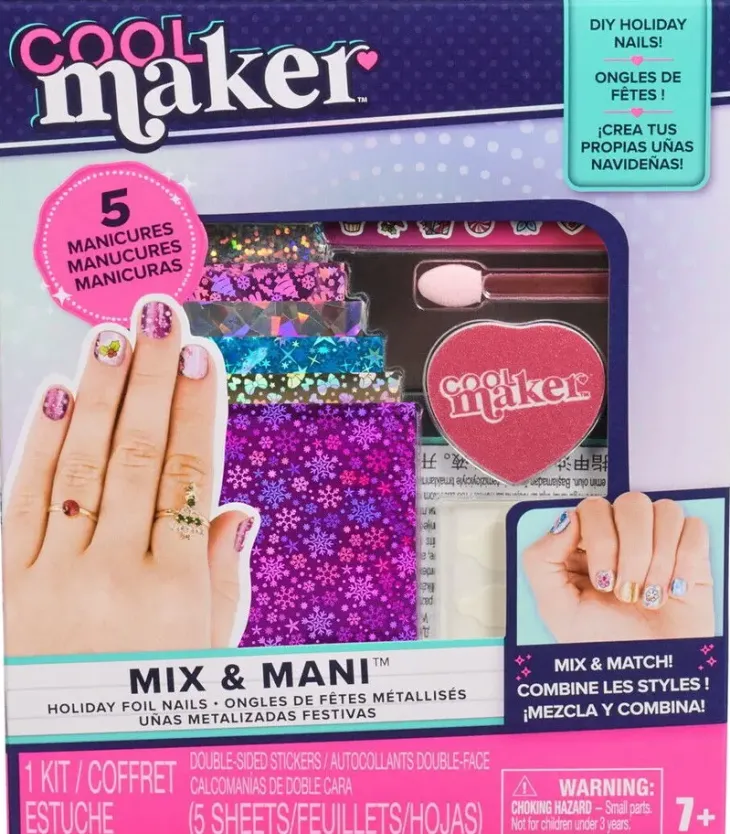 Cool maker holiday foil nails