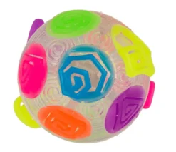Crazy flashing bouncy ball rainbow 8cm