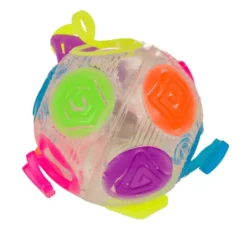 Crazy flashing bouncy ball rainbow 8cm