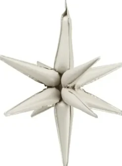3d foil balloon star, 70cm, beige