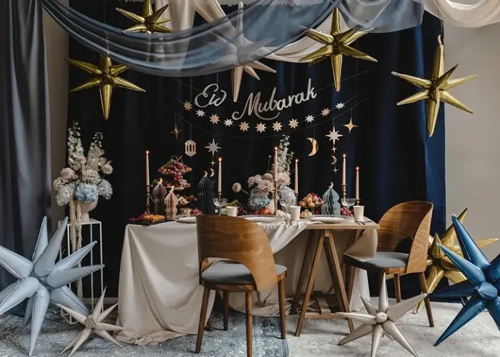 3d foil balloon star, 70cm, beige