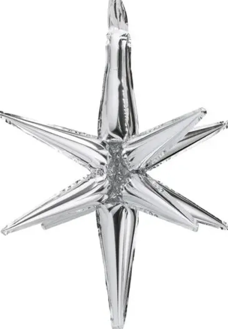 3d foil balloon star, 70cm, silver