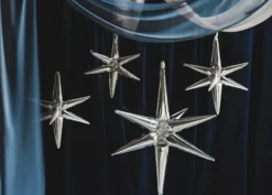 3d foil balloon star, 70cm, silver