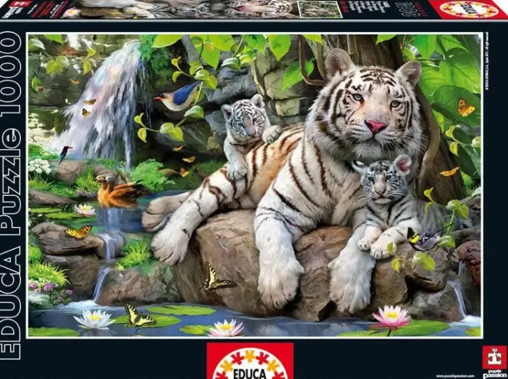 Educa 1000p white tigers