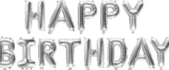 Festi foliokirjaimet happybirthday hopea