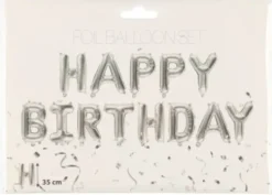 Festi foliokirjaimet happybirthday hopea