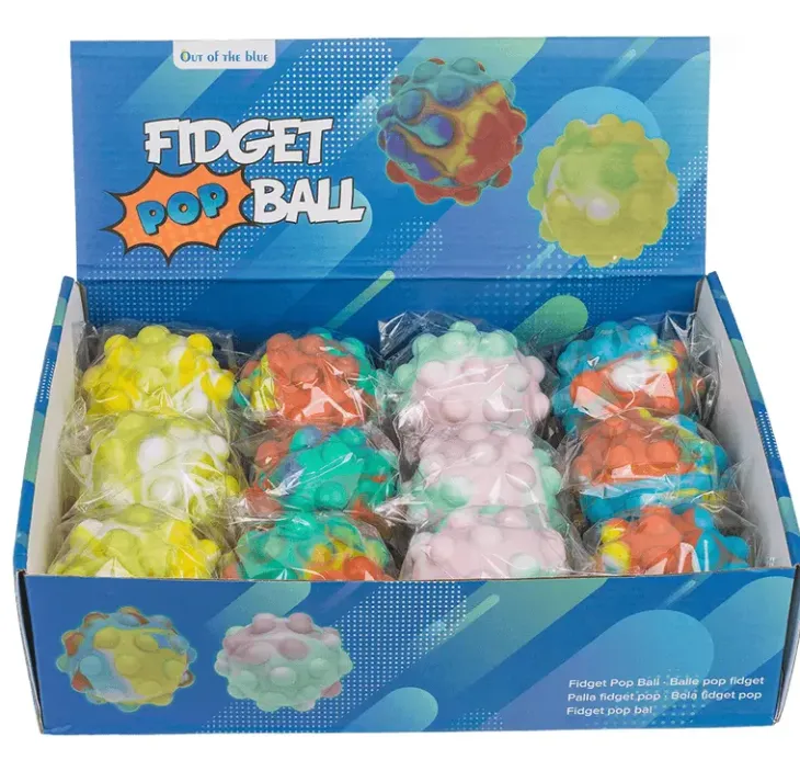 Fidget pop it ball rainbow 7 cm
