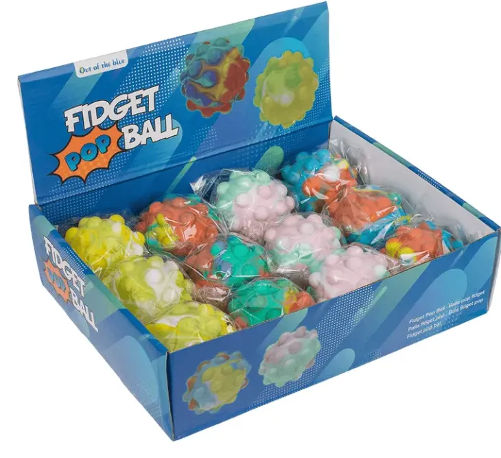 Fidget pop it ball rainbow 7 cm