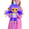 Fingerlings care n cuddles monkey purple