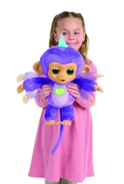 Fingerlings care n cuddles monkey purple