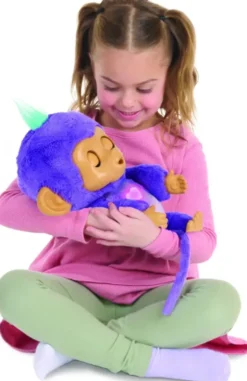 Fingerlings care n cuddles monkey purple
