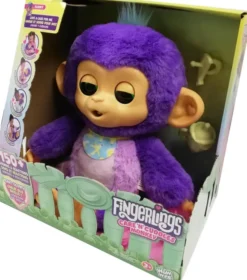 Fingerlings care n cuddles monkey purple