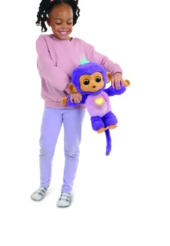 Fingerlings care n cuddles monkey purple