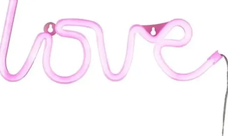 Finnlumor led teksti love sininen