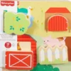 Fisher price puinen kurkistuslauta eläin