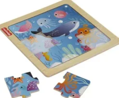 Fisher price puinen palapeli meri 10 p