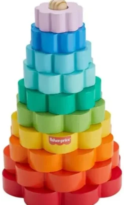 Fisher price puinen pinottava torni