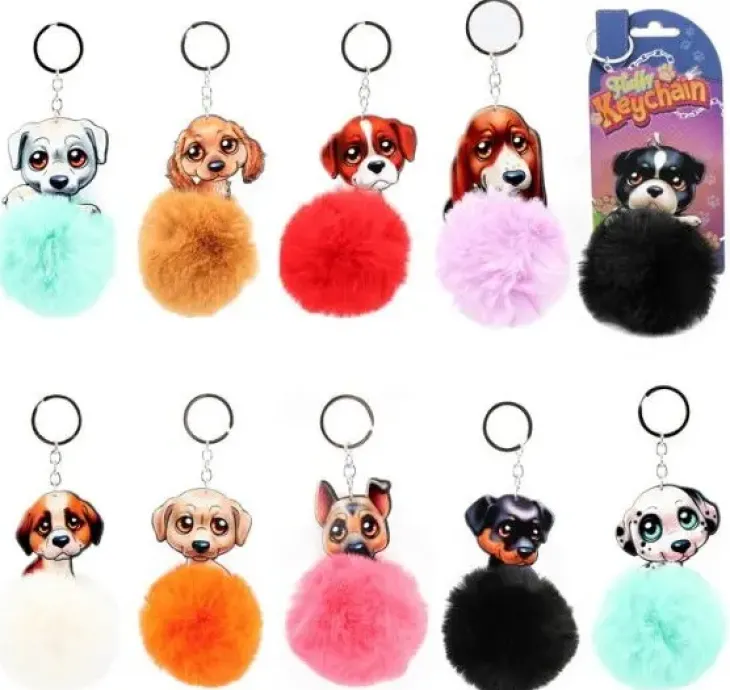 Fluffy ball koira-avaimenperä