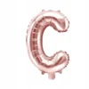 Foliopallo c kirjain 35cm ruusukulta