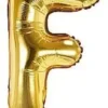 Foliopallo f kirjain 35cm kulta