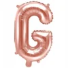 Foliopallo g kirjain 35cm ruusukulta