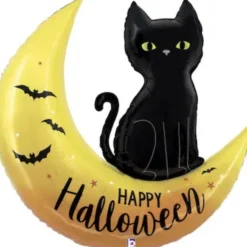 Foliopallo halloween kuu ja kissa 104 cm
