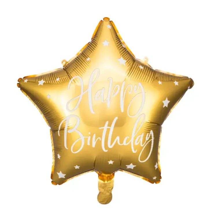 Foliopallo happy birthday kulta 40cm