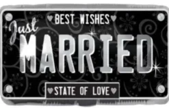 Foliopallo just married kyltti 33x56cm