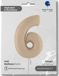 Foliopallo numero 6 beige 102cm