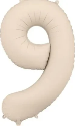 Foliopallo numero 9 86 cm vaalea beige