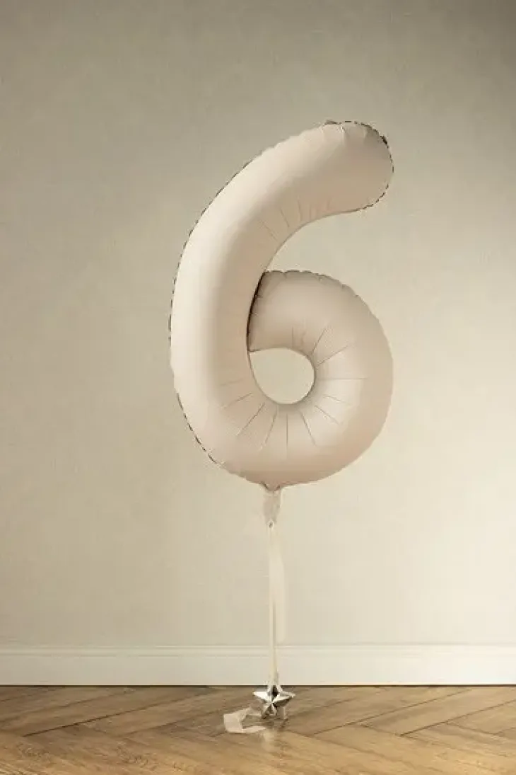 Foliopallo numero 6 86 cm vaalea beige